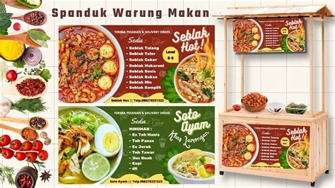 Cara Membuat Desain Spanduk Warung Makan Di Canva Youtube