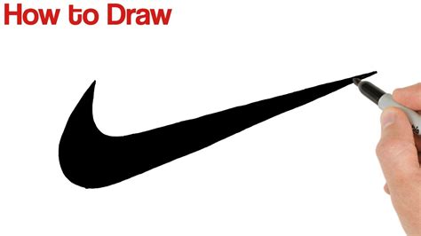 How To Draw Nike Swoosh Symbol Easy Logo Drawing Youtube