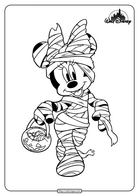 Minnie Mouse Coloring Pages Printable Halloween