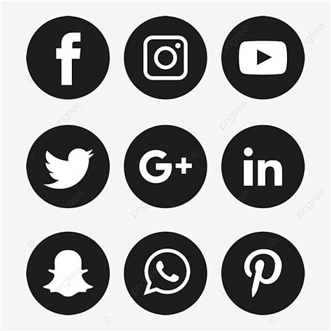 Social Media Logo Vector Art Png Social Media Icons Set Logo Vector