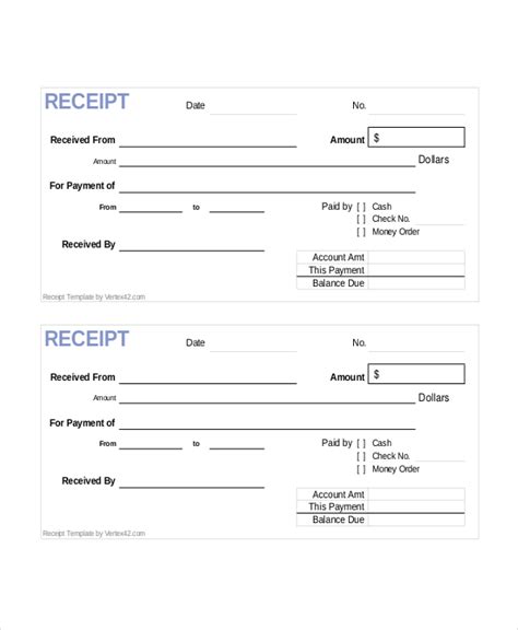 FREE 11 Sample Blank Receipt Forms In PDF MS Word Excel