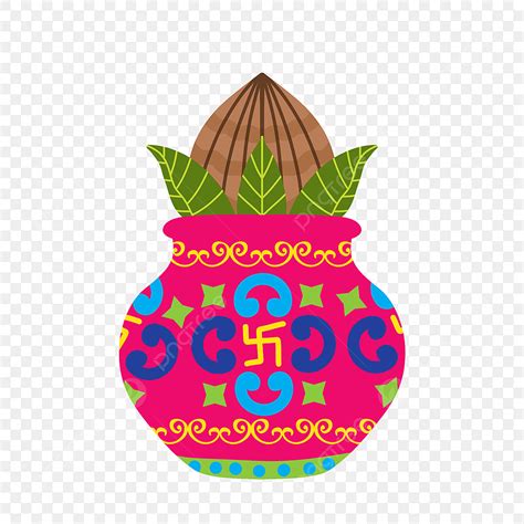 Potting Clay Clipart Vector Colored Clay Pots Traditional Festival