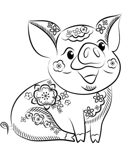 However, make the pig coloring pages for a toddler can take the pig from. Cute Pigs Coloring Pages - Coloring Home