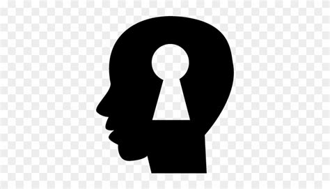 Keyhole Shape Inside A Human Bald Head Side View Silhouette Isip At