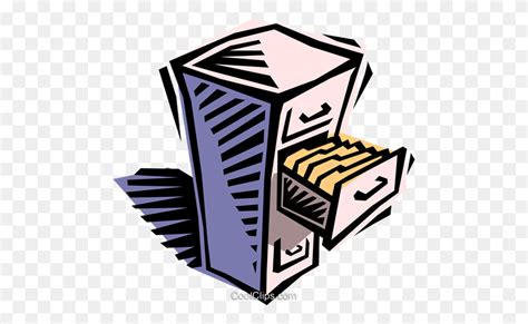 Filing Cabinet Royalty Free Vector Clip Art Illustration Filing