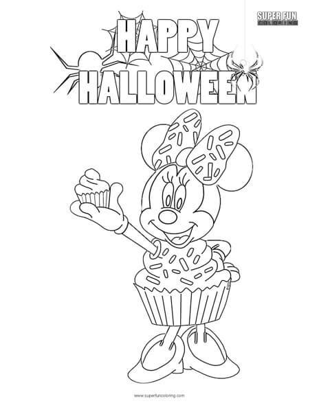 Mickey And Minnie Halloween Coloring Pages