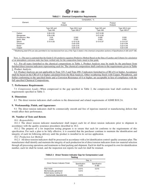 Astm F959 09 Standard Specification For Compressible Washer Type