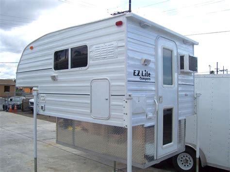 As well as short box campers we also offer a full range of long box truck campers. EZ Lite Falcon truck camper sale