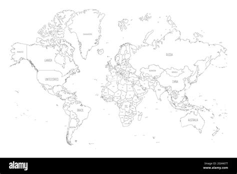 Map Of The Mercator Projection Stock Vector Images Alamy