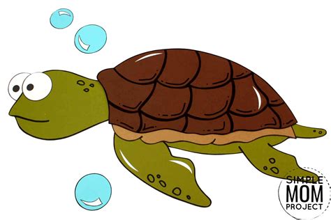 Cut And Paste Sea Turtle Craft For Kids With Free Template