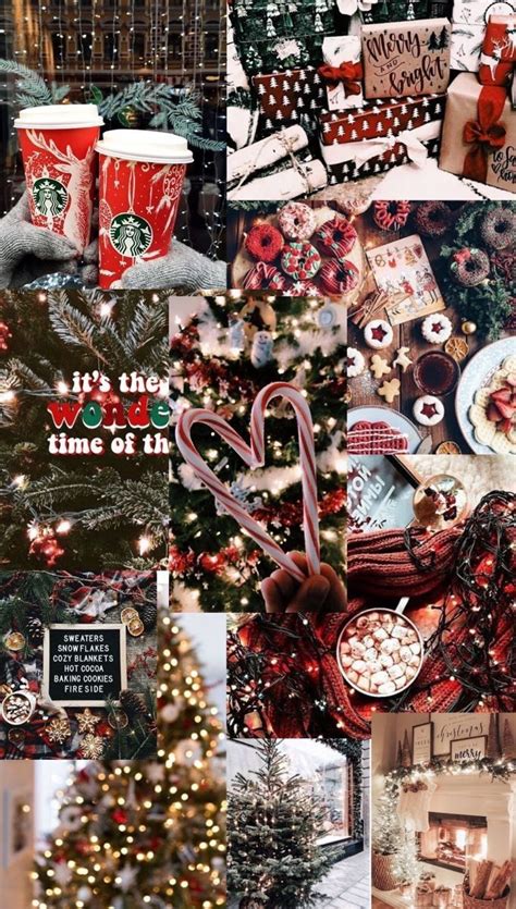 Aesthetic Christmas Wallpaper Christmas Collage Wallpaper Iphone