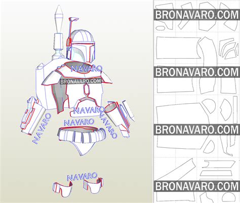 Boba Fett Armor Template Boba Fett Full Armor Pepakura Navaro