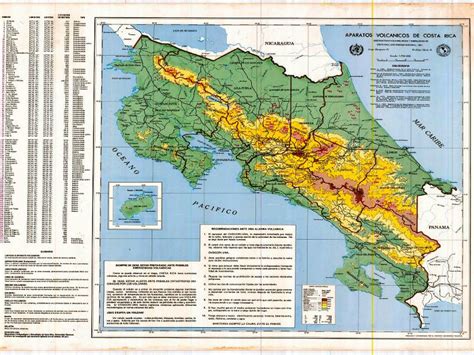 Volcanes De Costa Rica Mapa