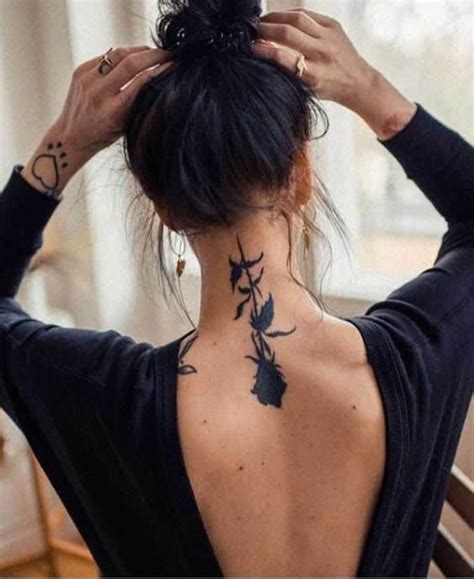 30 Trendy Back Neck Tattoo Designs For Women 2024