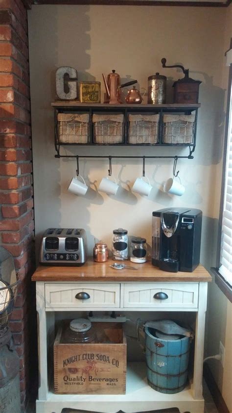 Most of coffee shop & espresso bar are sell fast food ,juice ,snacks, bread or bakery products together.but still a large scale of kiosk serve pure good coffee. Coffee bar, hobby lobby shelf, I made a burlap liner for ...