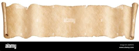 Old Paper Banner Scroll Horizontal Isolated On White Stock Photo Alamy