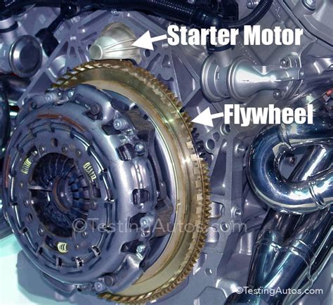 A flywheel is a heavy rotating disk used as a repository for angular momentum. When does the starter motor need to be replaced?