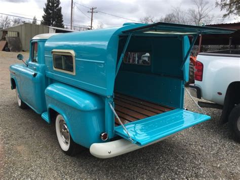 Bunk beds make these ideal for family camping. Chevy truck 3100 1/2 ton apache original camper shell wood ...