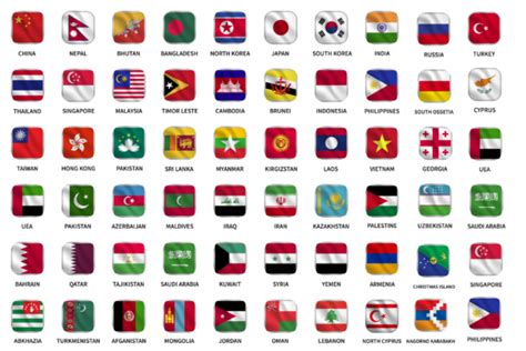 Asian Country Flags