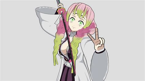 Demon Slayer Mitsuri Kanroji 3d Model By Animageek Animgeek