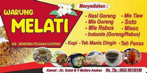 Spanduk Warung Makan Cdr Food Banner Menu Design Banner