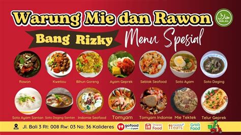 Spanduk Makanan Contoh Desain Spanduk Warung Mie Dan Rawon