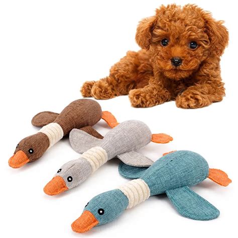 Buy 2017 New Dog Toys Stuffed Squeaking Duck Dog Toy