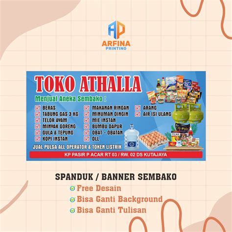 Jual Spanduk Mmt Banner Sembako 2x1 Meter Shopee Indonesia