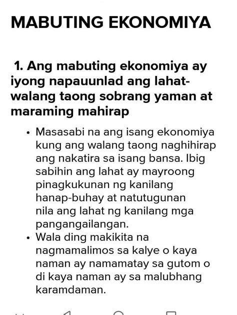 Halimbawa Ng Katangian Ng Mabuting Ekonomiya