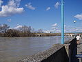 Slovenčina: Váh pretekajúci cez mesto English: The river Váh flowing through the city