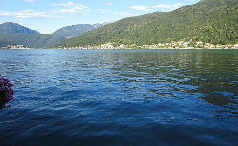 view from Morcote to Lago di Lugano, Monte Sighignola,