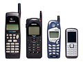 Evolution of size of Nokia mobile phones