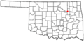 State map with Tulsa dotted