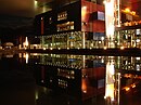 The Lucerne Culture and Congress Centre at night