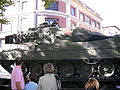 View of the side turret of a Leopard 2E