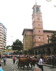 Stone pulling competitions at Erandio