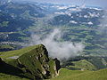 Looking down from the mountain Kitzbüheler Horn