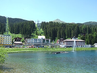 Bahnhof (railway station) und Weisshornbahn,