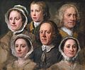 William Hogarth, Heads of Six of Hogarth's Servants, mid-1750s