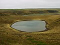 a volcanic explosion crater nearby Brekkulægur