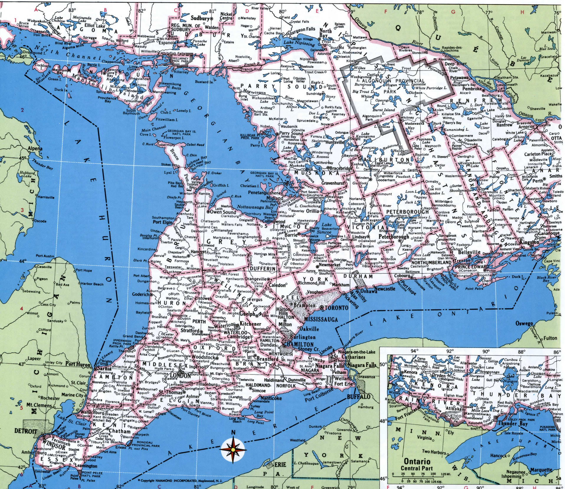 Detailed Map Of Southern Ontario