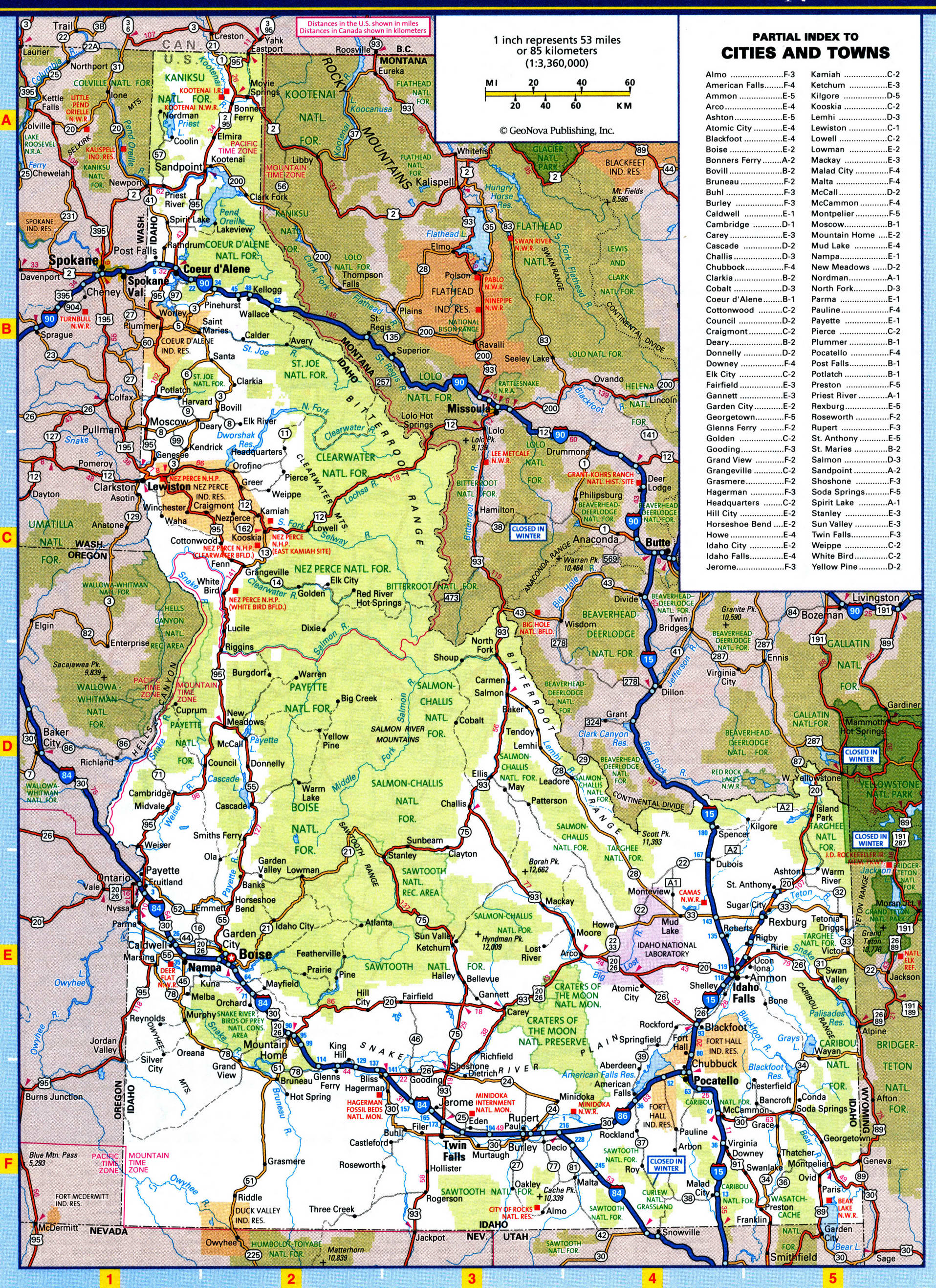 Us Map With Cities And Highways