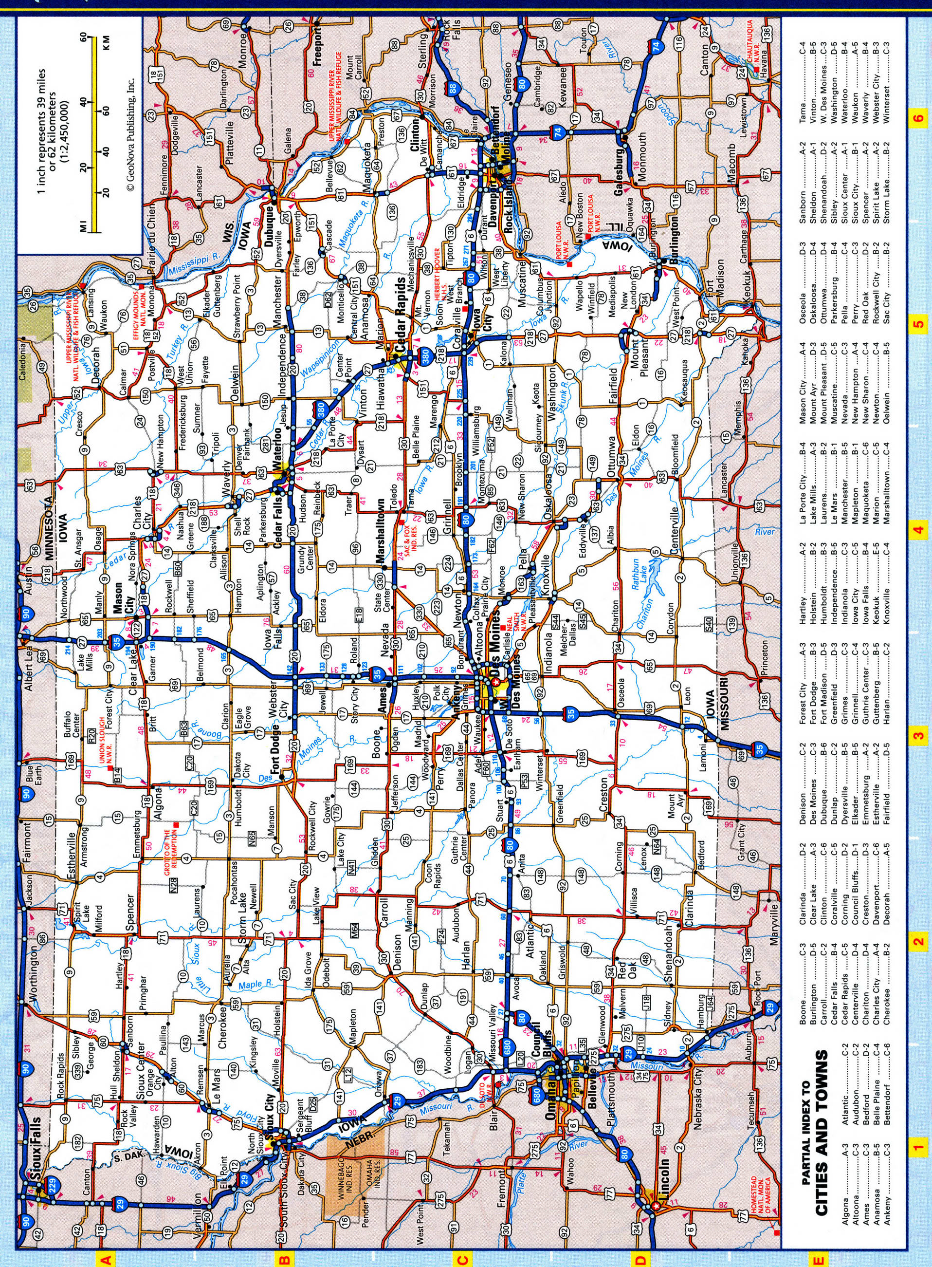 Highway Map Iowa City