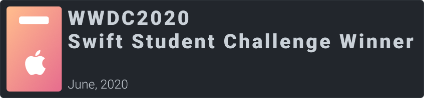 WWDC2020 Swift Students Challenge Acknowledgement