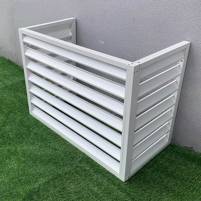 Customized Decorative Waterproof AC Louver Cover Outdoor Protection Aluminum Air Conditioner Covers FL-AC