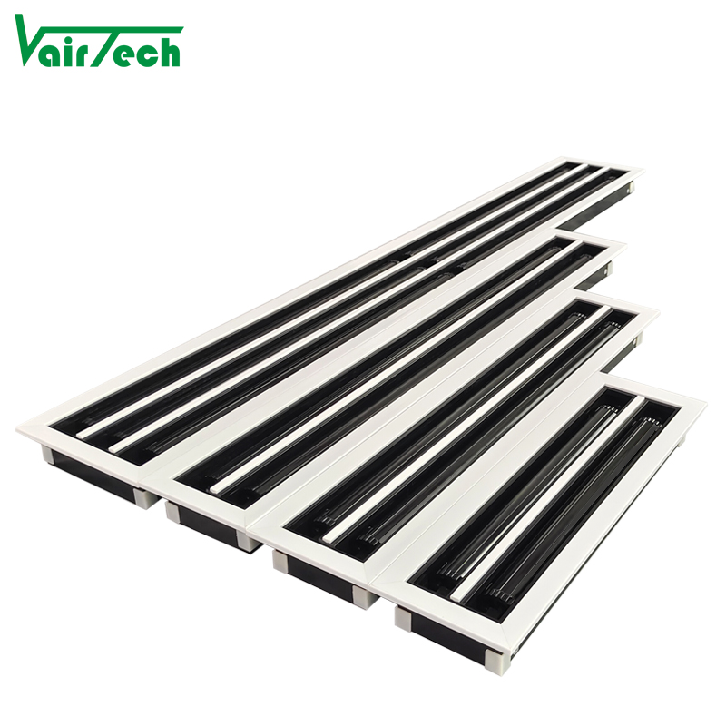 Vairtech Modern Air Conditioning Hvac Adjustable Ceiling Plastic Linear Air Vent Slot Diffuser LS-CP