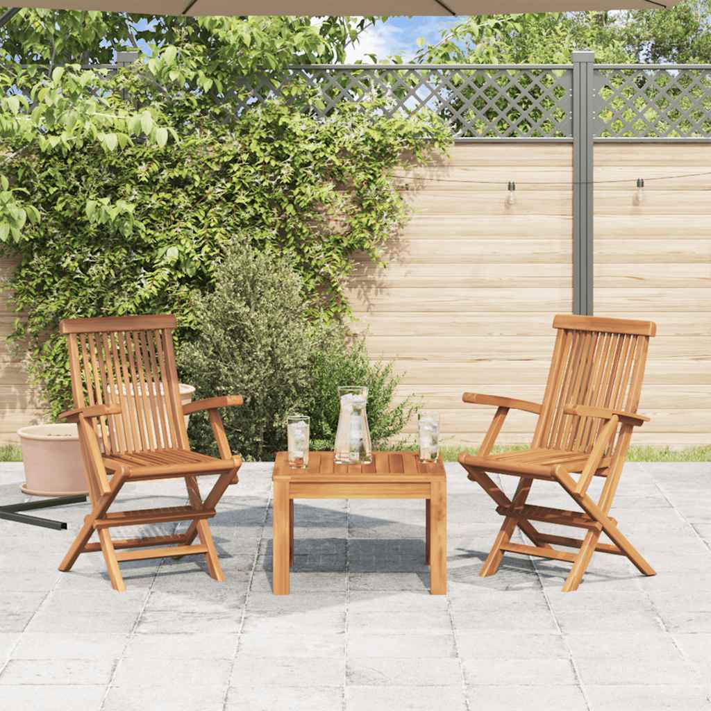 vidaXL Teak Garden Chairs 2 pcs 55x60x89 cm | vidaXL.com.au