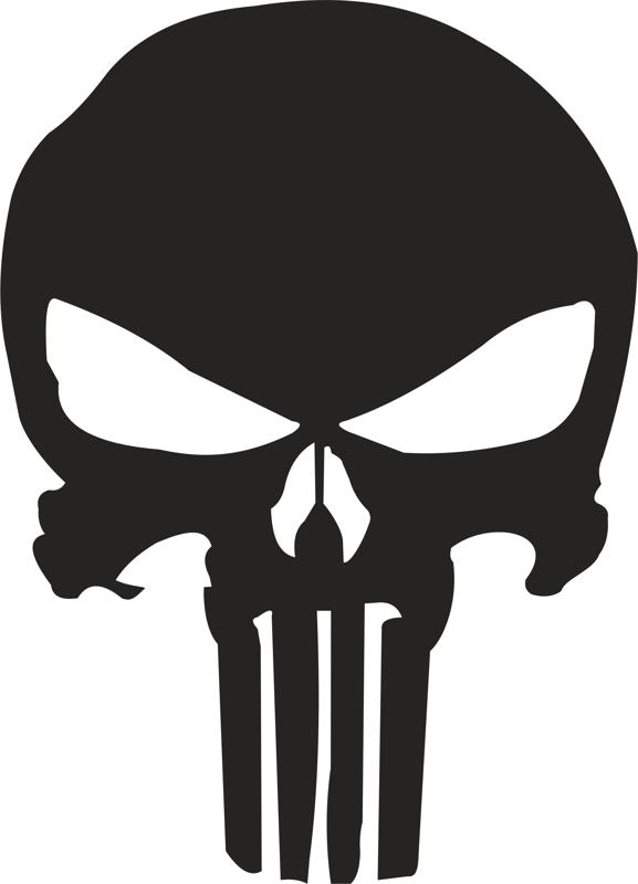 Punisher Skull Stencil