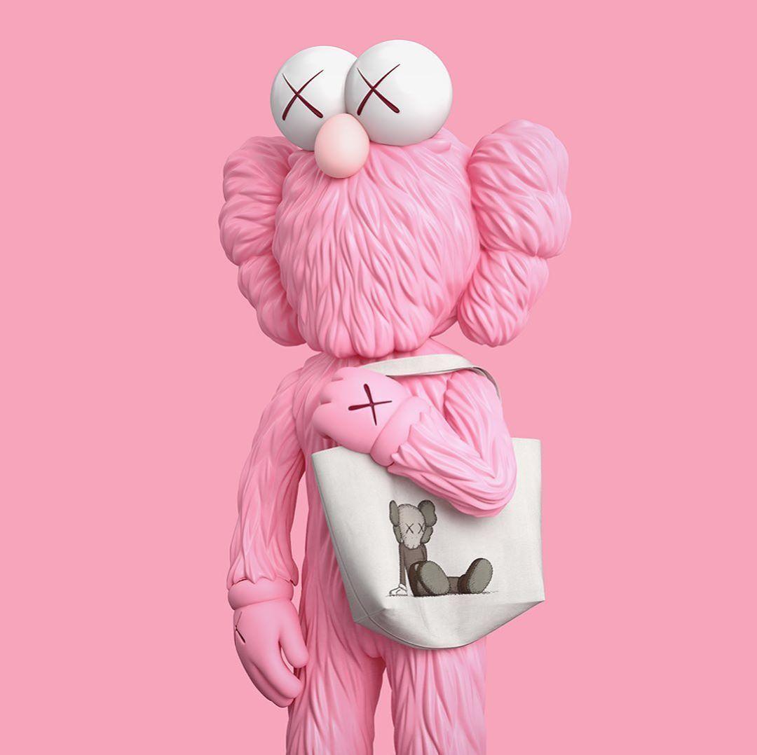 Dior Kaws Wallpaper Pink | art-kk.com