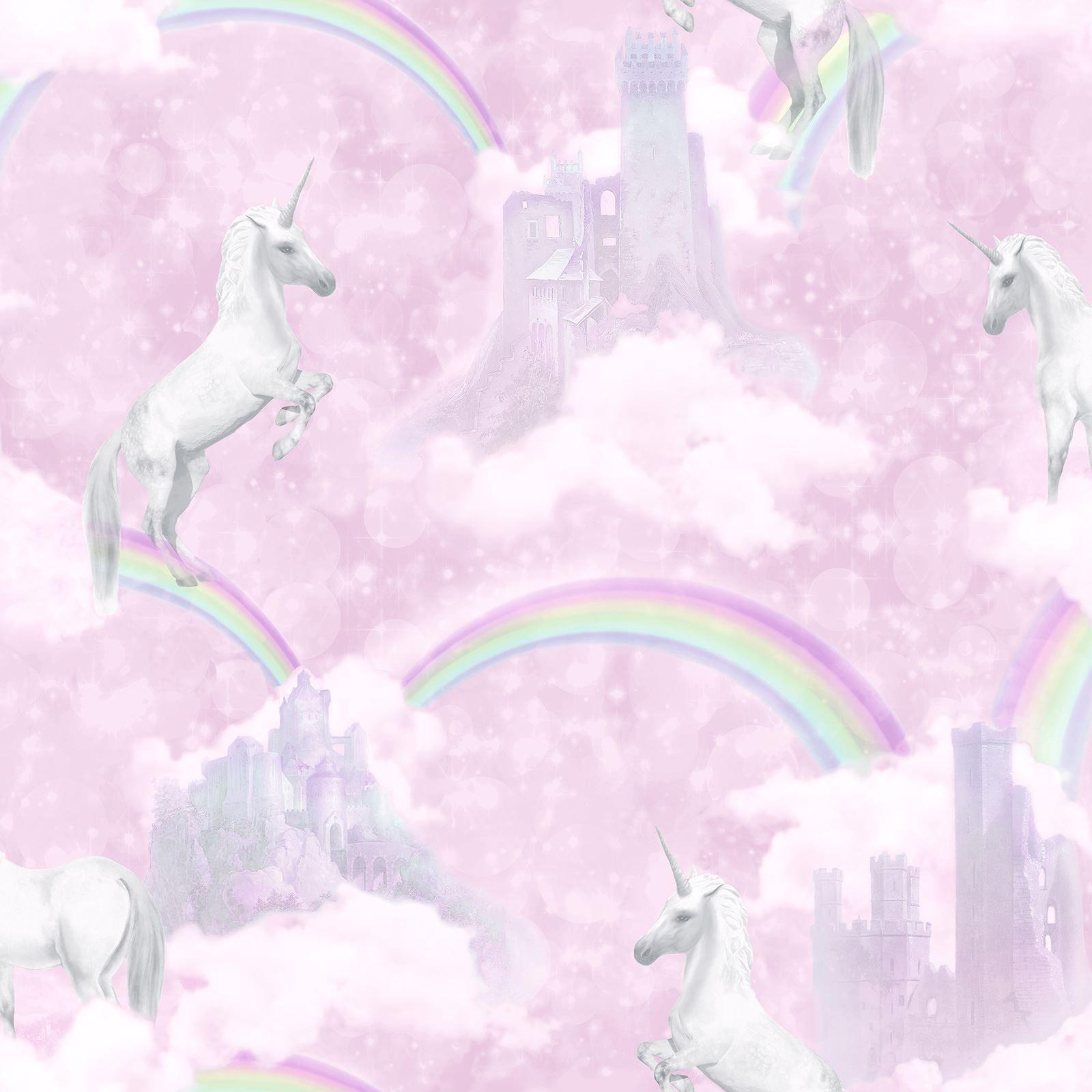 Purple Sparkle Glitter Unicorn Wallpaper